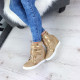 Női arany platform cipő Shine 3