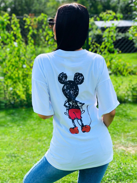 Oversize fehér Mickey Mouse póló