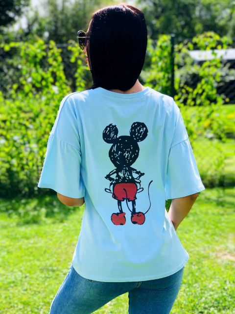 Oversize kék Mickey Mouse póló