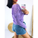 Női lila kötött pulóver