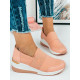 Női rózsaszínű sztreccs platform cipő 