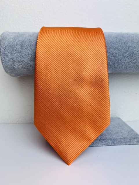 Férfi narancssárga szatén nyakkendő