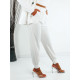 Elegáns női fehér nadrág gombokkal