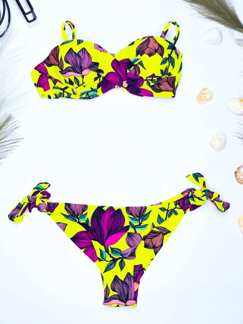 Női sárga virágos bikini