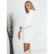 Női exkluzív fehér garbó pulóver ruha
