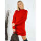 Női piros pulóver ruha Astra