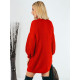 Női piros pulóver ruha Astra
