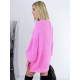 Női rózsaszínű pulóveres garbó ruha Astra