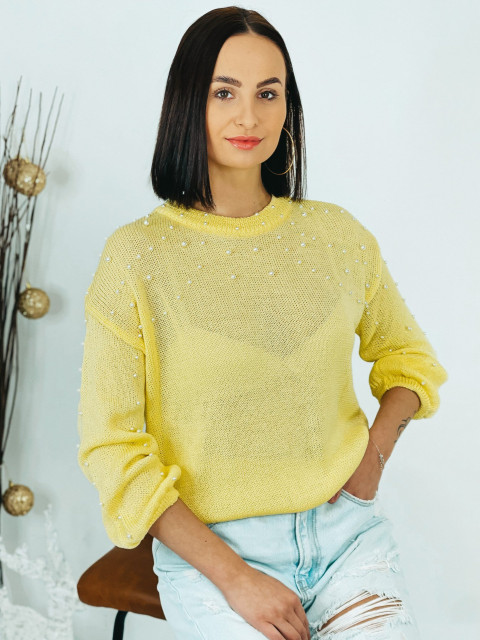 Női sárga pulóver Rass