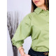 Női zöld hosszabbított ing gombokkal