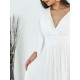 Hosszú női fehér alkalmi ruha Grece