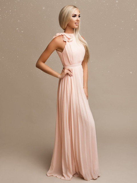 Adria hosszú, rózsaszín alkalmi ruha