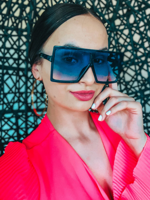 Exkluzív női kék napszemüveg Soena