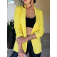 Elegáns női kabát - sárga