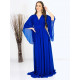 Hosszú női kék  alkalmi ruha Grece