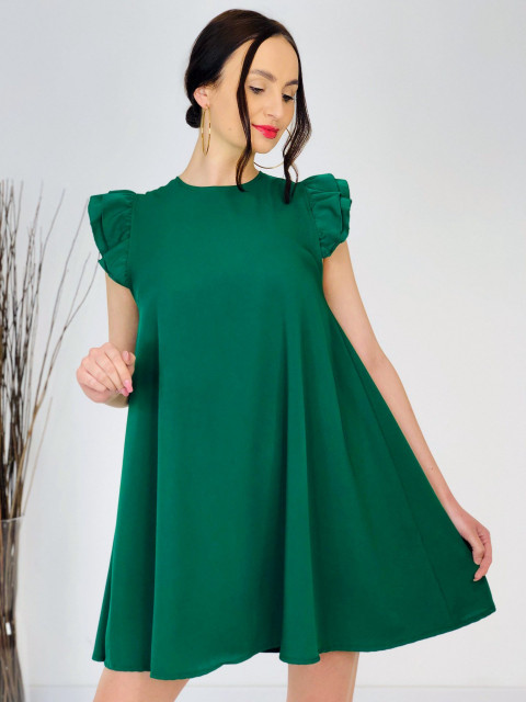 Fodros női ruha - zöld