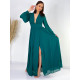 Hosszú zöld női alkalmi ruha Amali