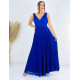 Hosszú női kék alkalmi ruha Rolia