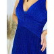 Hosszú női kék alkalmi ruha Rolia