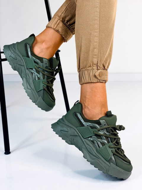 Női zöld platform cipő REKA
