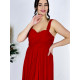 Hosszú női alkalmi ruha LUNA - piros