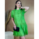 Elegáns női ruha gombokkal - zöld
