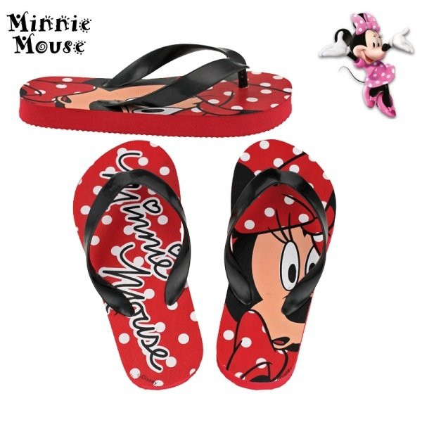 Lány piros papucs Minnie