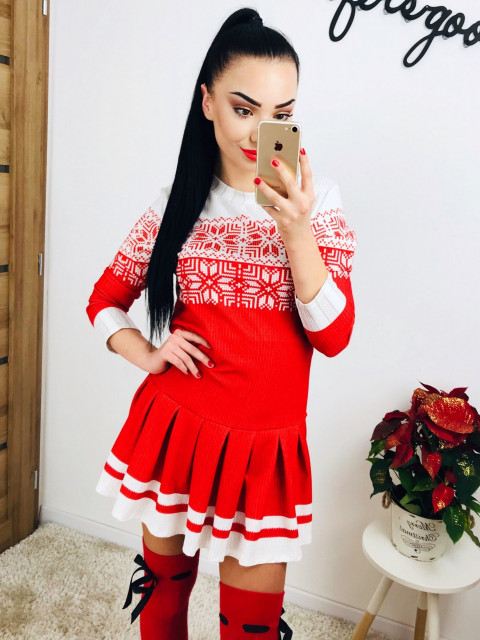 Karácsonyi piros ruha