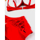 3-kombináció: Női piros fürdőruha