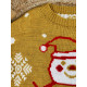 Női sárga karácsonyi pulóver hóemberrel