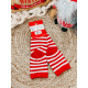 Női piros-fehér Karácsonyi zokni