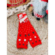 Női piros Karácsonyi zokni
