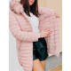 Hosszított rózsaszín kétoldalas kabát