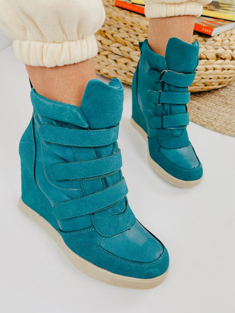 Női kék platform cipő