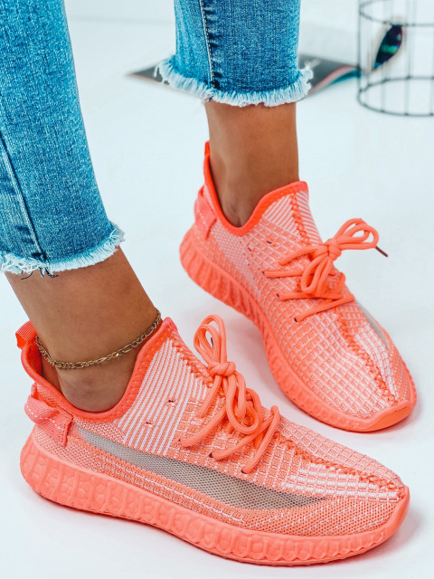 Női neon rózsaszínű sztreccs cipő