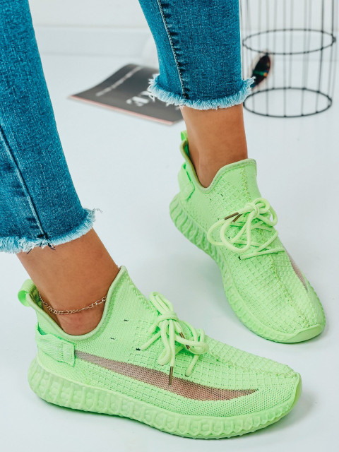 Női neon-zöld felhúzós teniszcipő