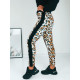 Női fekete-barna tigrismintás leggings