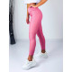Női rózsaszínű alakformáló push-up leggings