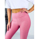 Női rózsaszínű alakformáló push-up leggings