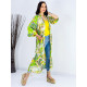 Hosszú női zöld szatén kimonó