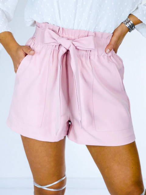 Elegáns női rózsaszínű rövidnadrág