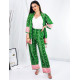 Női zöld szett: kimonó + nadrág 