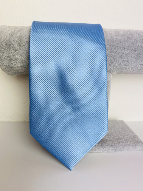 Férfi világos - kék  nyakkendő, szatén