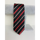 Férfi piros-fekete szatén keskeny nyakkendő