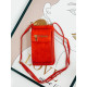 Női piros táska, pénztárcával és telefontartóval