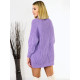 Női exkluzív lila garbó pulóver ruha