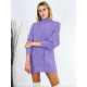 Női exkluzív lila garbó pulóver ruha
