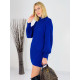 Női kék pulóveres garbó ruha Astra