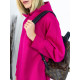 Női rózsaszínű oversize pulóver kapucnival