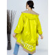 Női bézs-sárga kabát / esőkabát kapucnival WANTED